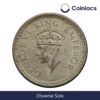 Scarce One Rupee George VI King Emperor 1943 Bombay Mint Silver Coin, British India Uniform Coinage, Collectible. - Image 2