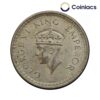 Scarce One Rupee George VI King Emperor 1943 Bombay Mint Silver Coin, British India Uniform Coinage, Collectible.