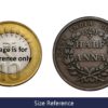 Half Anna East India Company 1835 Copper Coin, British India Uniform Coinage, Collectible. - Image 4