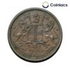 1/2 Pice East India Company 1853 Copper Coin, British India Uniform Coinage, Collectible.