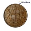 Quarter Anna East India Company 1858 Copper Coin, British India Uniform Coinage, Collectible.