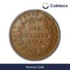 Quarter Anna East India Company 1858 Copper Coin, British India Uniform Coinage, Collectible. - Image 3