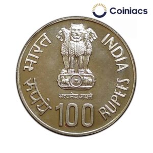 100 Rupees Homi Bhabha Birth Centenary Year 2009 Silver Commemorative Coin, Republic India Decimal Series, Gem UNC