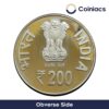 200 Rupees 200th Birth Anniversary of Tatya Tope 2015 Kolkatta Mint Silver Commemorative Coin, Republic India Decimal Series, Gem UNC - Image 2