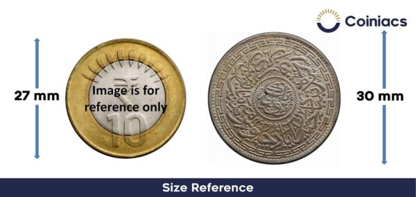 One Rupee Mir Mehabub Ali Khan/Usman Ali Khan (1902-1943 CE 1319-1359 AH) Silver Coin, Princely State of Hyderabad, Collectible - Image 4
