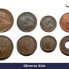 Scarce SET of 8 Bronze Coins of British India (1912-1956) 8 Coins SET, British India Uniform Coinage, Collectible - Image 3