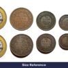 Scarce SET of 8 Bronze Coins of British India (1912-1956) 8 Coins SET, British India Uniform Coinage, Collectible - Image 4