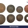 Scarce SET of 8 Bronze Coins of British India (1912-1956) 8 Coins SET, British India Uniform Coinage, Collectible - Image 2