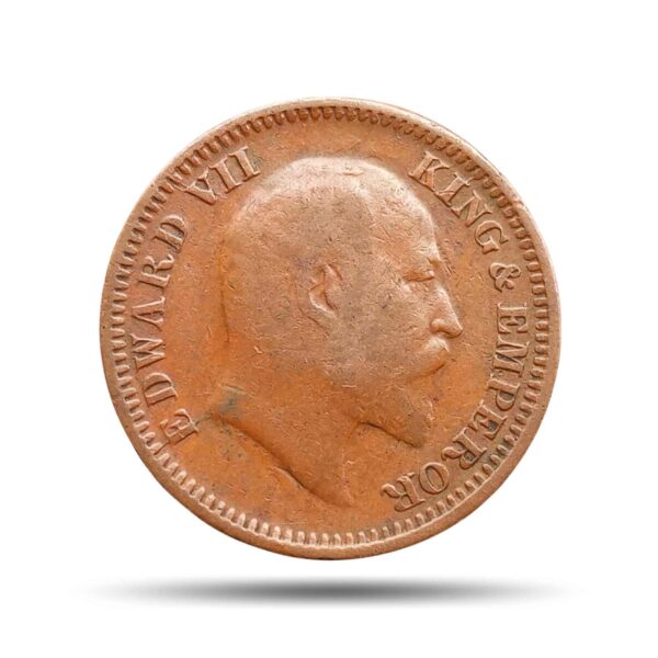1/2 Pice Edward VII 1906 CE Copper coin, British India Uniform Coinage, Collectible