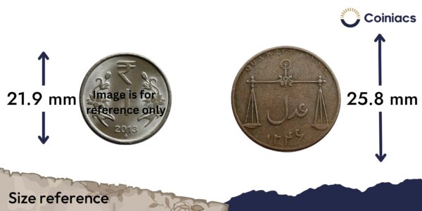Quarter Anna East India Company 1830 CE Copper coin, Bombay Presidency, Collectible - Image 4