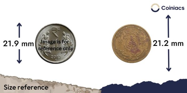 1 Anna Man Singh II 1944 CE Brass coin, Princely State of Jaipur, Collectible - Image 4