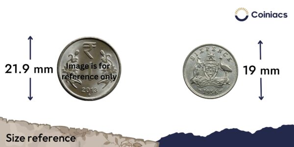 6 Pence Elizabeth II (1955-63) Royal Mint Silver Foreign Coin, Australia, Collectible. - Image 4