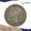 Two Annas Victoria Queen Divided Legend 1841 CE Silver Coin, British India Uniform Coinage, Collectible - Image 2