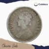 1/4 Rupee Victoria Empress 1891 CE Silver coin, British India Uniform Coinage, Fine - Image 2