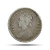 1/4 Rupee Victoria Empress 1891 CE Silver coin, British India Uniform Coinage, Fine