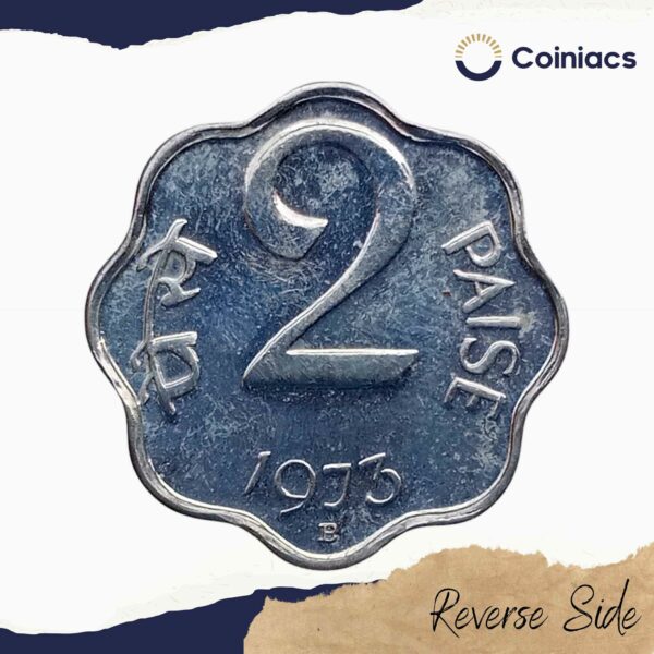 2 Paise Proof Issue 1973 Copper-Nickel Proof Coin, Republic India Decimal Series - Image 3