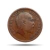 Quarter Anna Edward VII King & Emperor 1909 Copper Coin, British India Uniform Coinage, Collectible