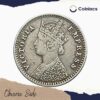 Two Annas Victoria Empress 1889 Bombay Mint Silver Coin, British India Uniform Coinage, Collectable - Image 2