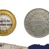 One Rupee William IIII 1835 'F' Incuse Silver Coin, British India Uniform Coinage, XF - Image 4