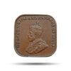1 Cent George V King Emperor of India 1920 CE Calcutta Mint Bronze Coin, Straits Settlements, Collectible.
