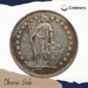 1/2 Franc Helvetia standing 1950 Switzerland Mint Silver Old Coin, Switzerland, Collectible. - Image 2