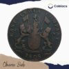 Scarce XX Cash (20 Cash) East India Company 1808 CE Soho mint Copper coin, Madras Presidency, Collectible. - Image 2