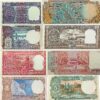 NOTAPHILY Rare Authentic Vintage Set of 1,2,5,10 Rupees (8 Pieces SET) in UNC Condition
