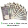 NOTAPHILY Rare Authentic Vintage set of 1 Rupee Big Coin (10 Pieces SET). XF - Image 3