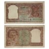 NOTAPHILY Scarce 2 Rupees (1962) Half Tiger Governor P. C. Bhattacharya Plain Inset, A-57 Prefix, Republic India Bank Note, (B5) XF.