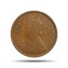 Rare Half Anna Victoria Queen 1876 Calcutta Mint (Obv B Rev II) Copper Coin, British India Uniform Coinage, Collectible.