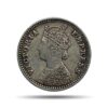 Two Annas Victoria Empress 1897 Bombay Mint ('B' incuse) Silver Coin, British India Uniform Coinage, Collectable.