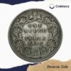 Scarce One Rupee Victoria Empress 1882 Bombay Mint (Dot) Silver Coin, British India Uniform Coinage, Collectible. - Image 3