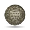 Scarce One Rupee Victoria Empress 1900 Bombay Mint ('B' Incuse) Silver Coin, British India Uniform Coinage, Collectible.