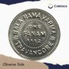 Rare One Fanam Bala Rama Varma 1112 Kollam Era (1936-1937 CE) Silver old coin, Princely State of Travancore, UNC. - Image 2