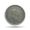 Scarce Mature Head Half Rupee George VI King Emperor 1939 Calcutta Mint (Head Type II) Silver Coin, British India Uniform Coinage, Collectible.