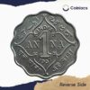 Scarce 1 Anna Edward VII King & Emperor 1908 Bombay Mint Copper-Nickel Coin, British India Uniform Coinage, XF. - Image 3