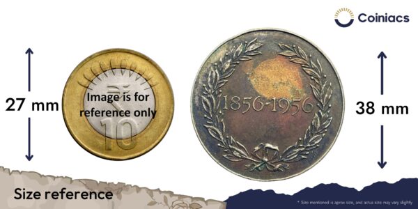Rare Silver Medal British India Steam Navigation Co. Ltd 1856-1956, British India, XF. - Image 4