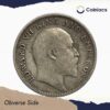 Scarce 1/4 Rupee Edward VII King And Emperor 1908 Calcutta Mint Silver Coin, British India Uniform Coinage, Collectible. - Image 2
