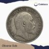 Scarce 1/4 Rupee Edward VII King And Emperor 1910 Calcutta Mint Silver Coin, British India Uniform Coinage, Collectible. - Image 2