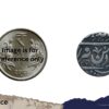 One Rupee Shah Allam II RY 39 X257 AH Silver coin, Princely State of Orchha, Collectible. - Image 4