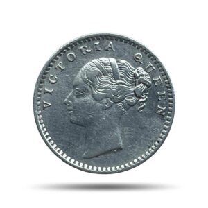 Scarce 1/4 Rupee Victoria Queen Continuous Legend 1840 CE 'S' incused (OBV-A(a), REV-I) 20 Berries Madras Mint Silver Coin, British India Uniform Coinage, Collectible.