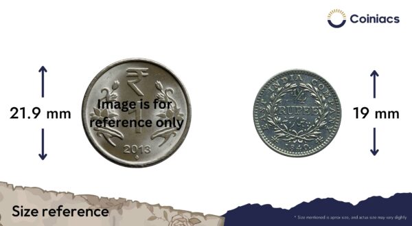 Scarce 1/4 Rupee Victoria Queen Continuous Legend 1840 CE 'S' incused (OBV-A(a), REV-I) 20 Berries Madras Mint Silver Coin, British India Uniform Coinage, Collectible. - Image 4