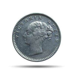 Scarce 1/4 Rupee Victoria Queen Continuous Legend 1840 CE 'S' incused (OBV-A(a), REV-I) 20 Berries Madras Mint Silver Coin, British India Uniform Coinage, Collectible.