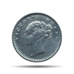 Scarce 1/4 Rupee Victoria Queen Continuous Legend 1840 CE 'S' incused (OBV-A(a), REV-I) 20 Berries Madras Mint Silver Coin, British India Uniform Coinage, Collectible.