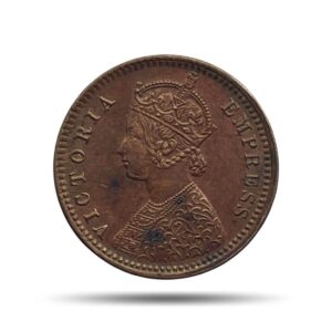 1/12 Anna Victoria Empress 1901 Calcutta Mint Copper Coin, British India Uniform Coinage, Collectible.