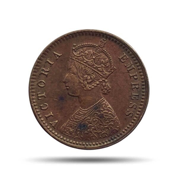 1/12 Anna Victoria Empress 1901 Calcutta Mint Copper Coin, British India Uniform Coinage, Collectible.