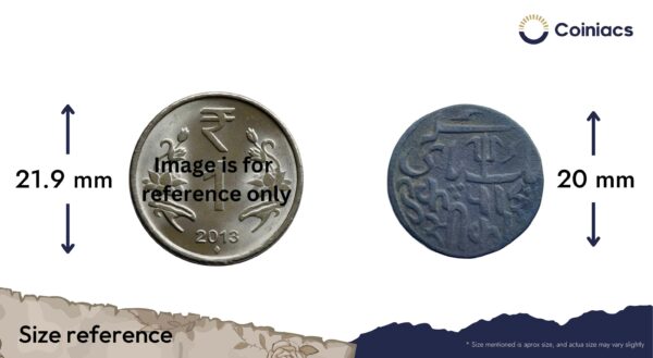 Ek Pie Sikka Sham Alam II 1815-1829 CE Banaras Mint Copper Coin, Bengal Presidency, Collectible. - Image 4