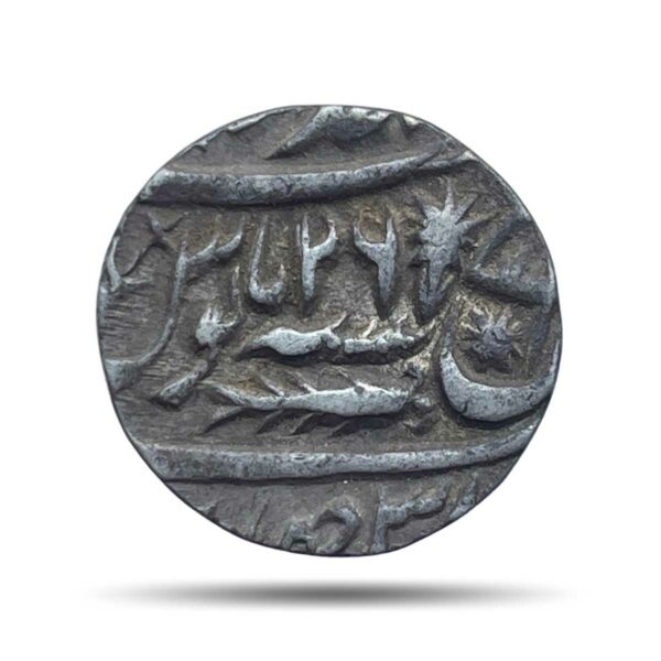 One Rupee Shah Alam II RY 26 1220 AH (1806 CE) Banaras mint Silver Old Coin, Princely State of Awadh, Collectible.