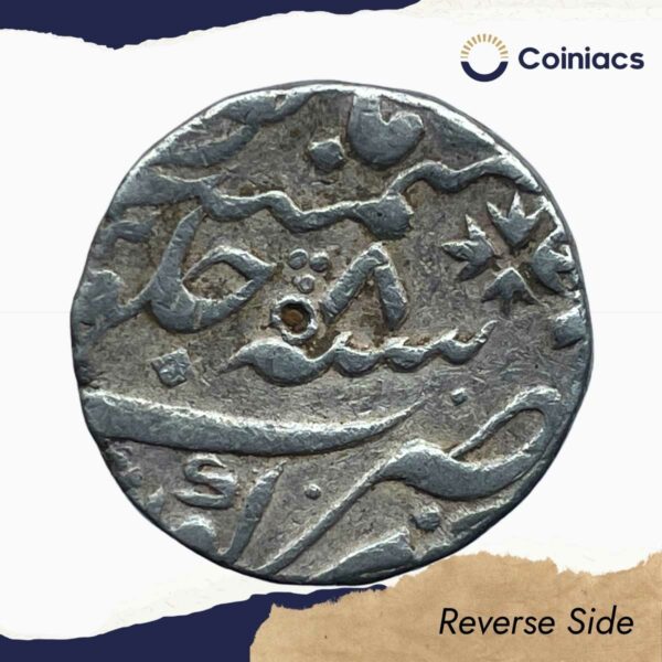 One Rupee Muhammad Shah RY 8 11XX AH (Reign 1719 - 1748 CE) Kora Mint Silver Coin, Mughal empire, Collectible - Image 3