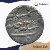 One Rupee Shah Alam II RY 12 1186 AH 4/3 Dots Murshidabad Mint Silver Coin, Bengal Presidency, Collectible. - Image 3